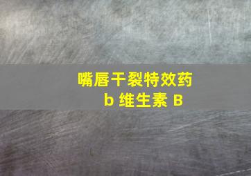 嘴唇干裂特效药 b 维生素 B